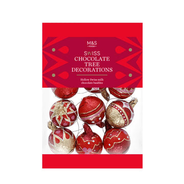 M&S Swiss Milk Chocolate Tree Decorations 130g