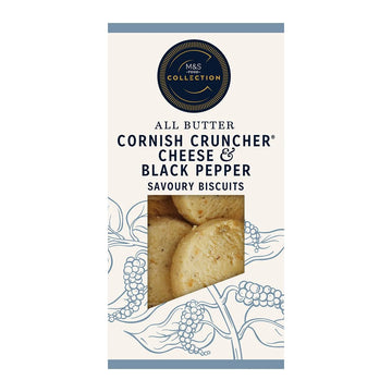 M&S Collection Cornish Cruncher Cheese & Black Pepper Biscuits 80g
