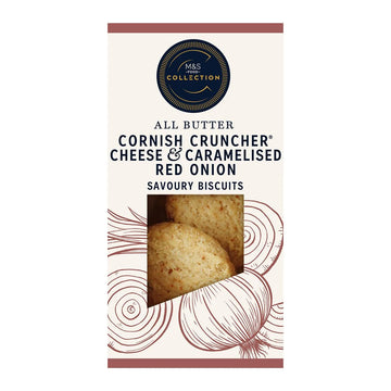 M&S Collection Cornish Cruncher Cheese & Caramelised Red Onion Biscuits 80g