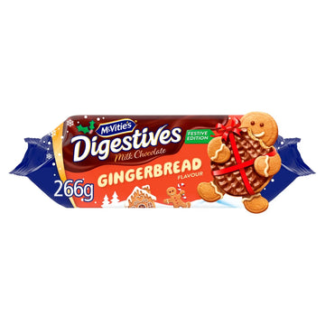 McVitie's Gingerbread Chocolate Digestive Christmas Biscuits 266g