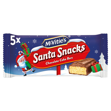 McVitie's Santa Snacks Chocolate Christmas Cake Bars 5x21g