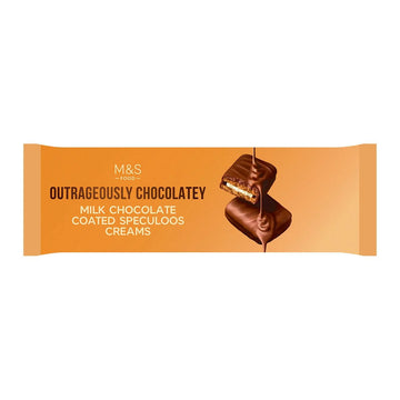 M&S Outrageously Chocolatey Milk Chocolate Coated Speculoos Creams 191g