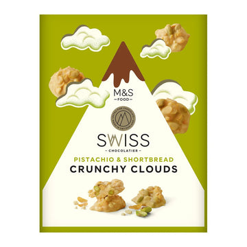 M&S Swiss Clouds Pistachio & Shortbread 140g