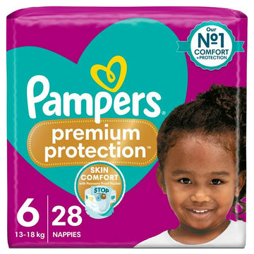 Pampers Premium Protection Essential Pack Nappies Size 6, 13kg+ x28