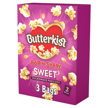Butterkist Sweet Microwave Popcorn x3 60g