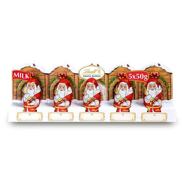 Lindt Santa Christmas Milk Chocolate 5 Pack 50g