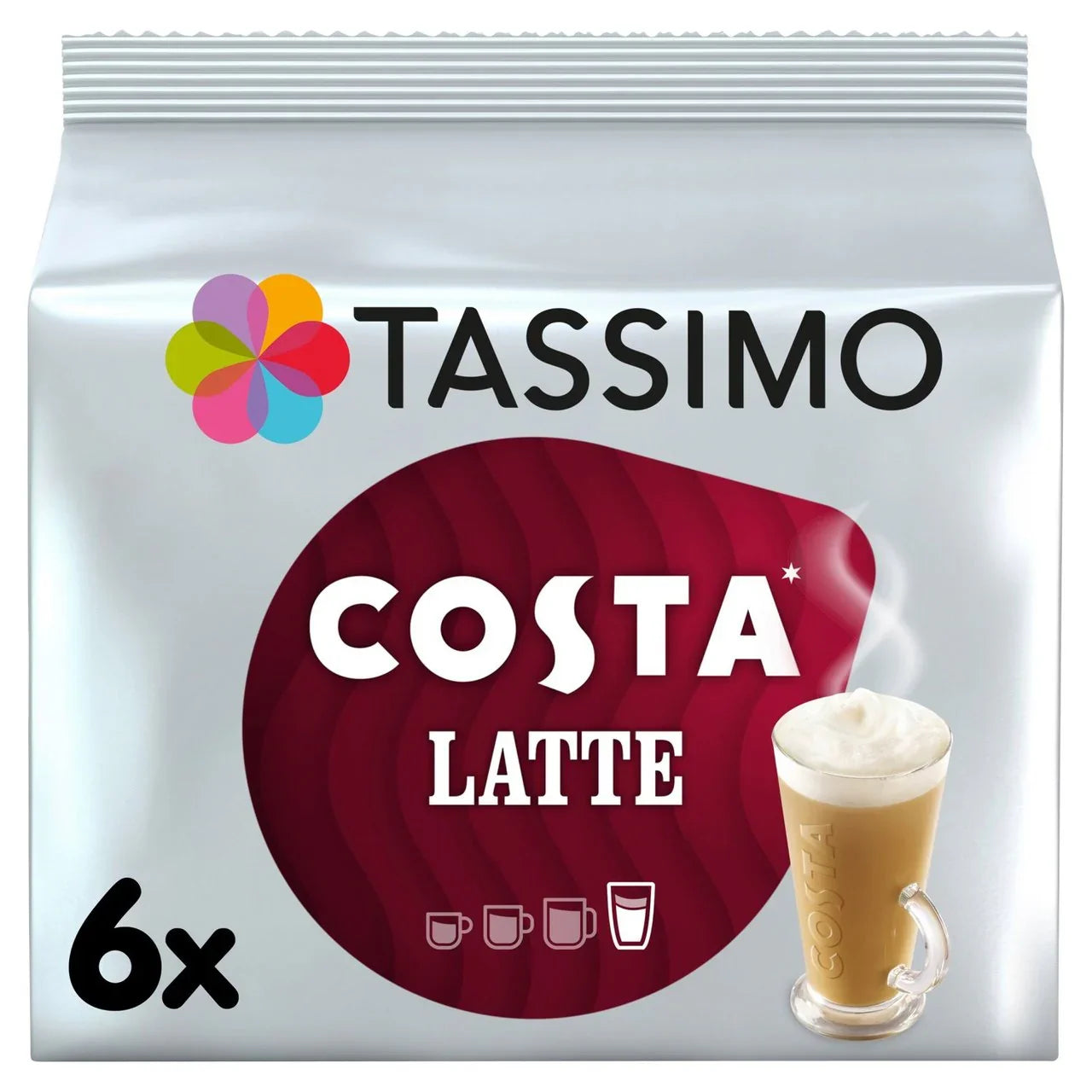 Tassimo Costa Latte Coffee Pods x6 - Main Image