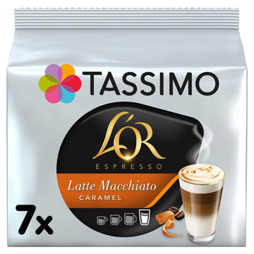 Tassimo L'OR Caramel Latte Macchiato Coffee 7 Pack