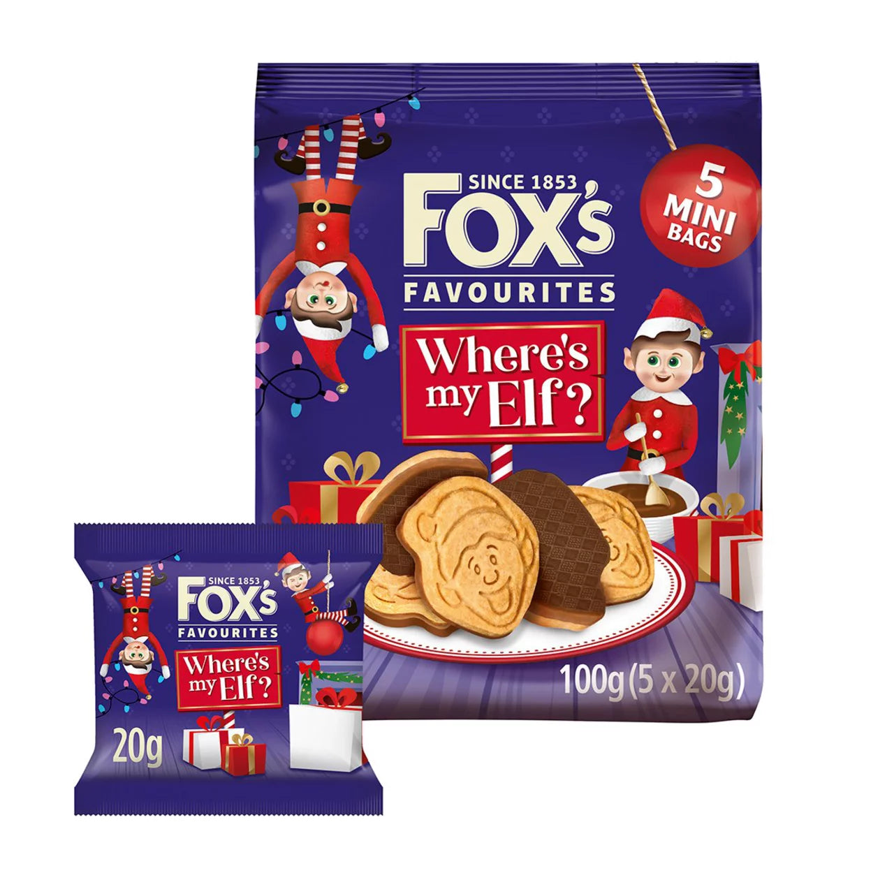 Fox's Where's My Elf Biscuits Multipack 5pk