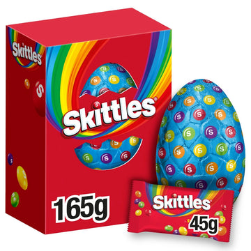 Skittles Chewy Fruit Flavored Sweets, Milk Chocolate Easter Egg 210g