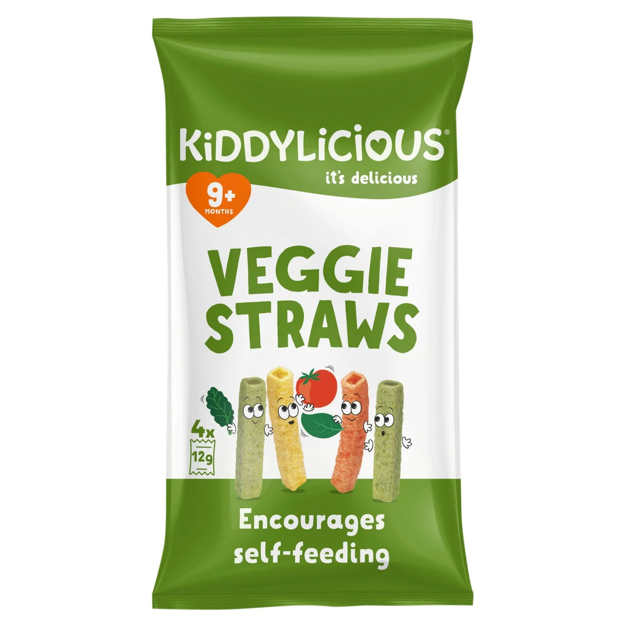Kiddylicious Veggie Straws Multipack 9+ Months 4pk
