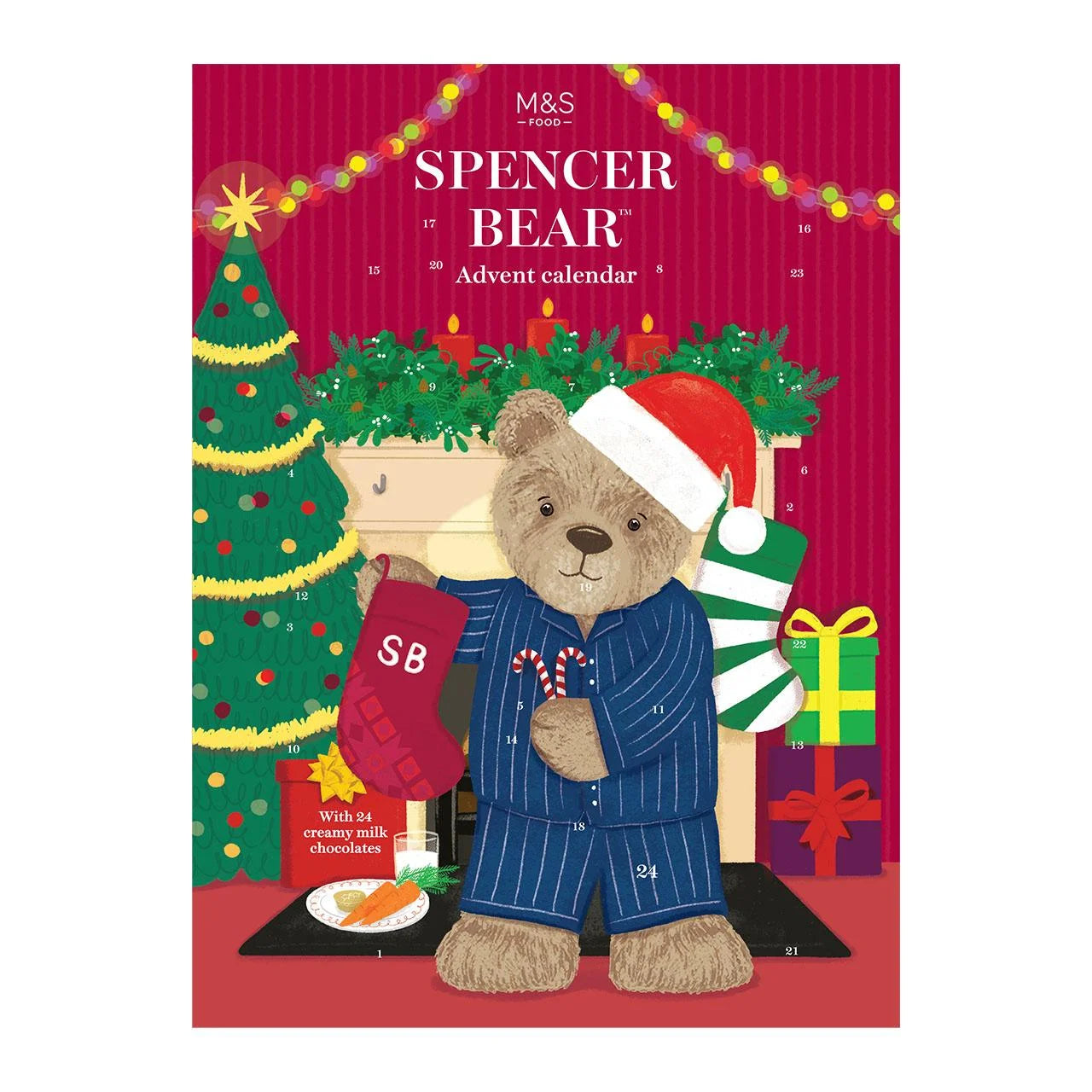 M&S Spencer Bear Advent Calendar 80g