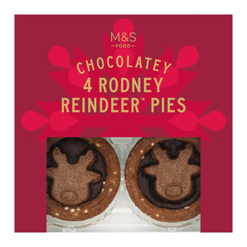 M&S Rodney Reindeer Chocolate Brownie Pies 189g