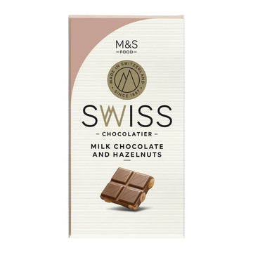 M&S Swiss Extra Fine Milk Chocolate With Hazelnuts 125g