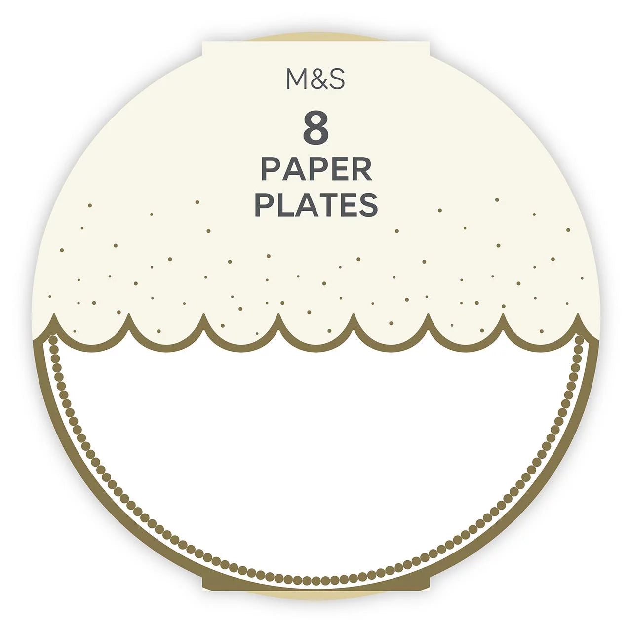 M&S White Paper Plates 8pk