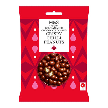 M&S Belgian Milk Chocolate Coated Crispy Chilli Peanuts 150g