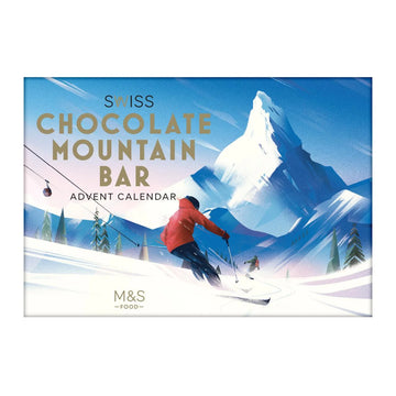 M&S Swiss Chocolate Mountain Bar Advent Calendar 335g