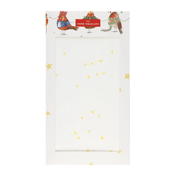M&S Christmas Robins Paper Tablecloth