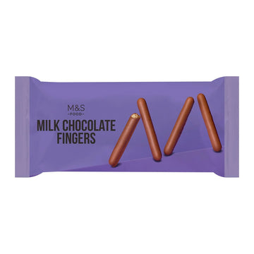 M&S Outrageously Chocolatey Milk Chocolate Fingers 110g
