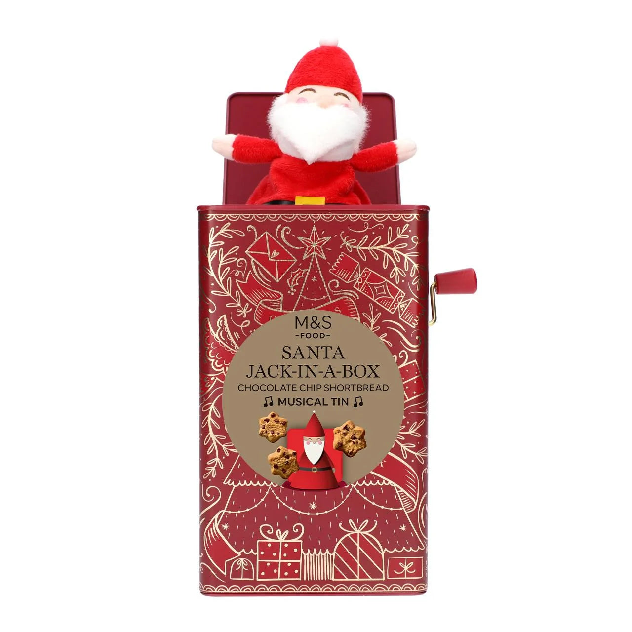 M&S Santa Jack In A Box Biscuit Tin 250g