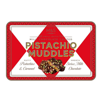 M&S Milk Chocolate Coated Pistachio Muddles Tin 192g