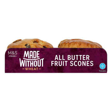 M&S Made Without All Butter Fruit Scones 2pk (Life 3d+)