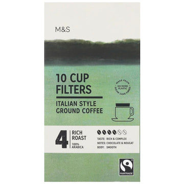 M&S Cup Filters Italian Style Coffee 10pk