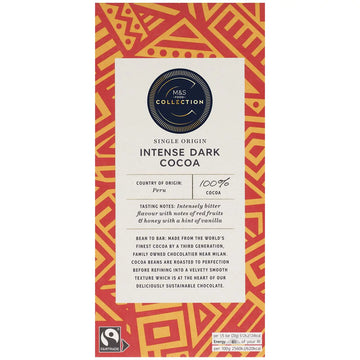M&S Collection 100% Peruvian Intense Dark Cocoa 100g