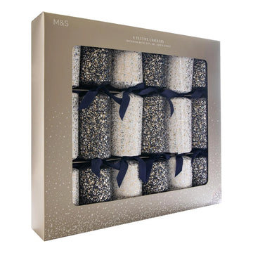 M&S Glam Holographic Scatter Luxury Crackers 6pk