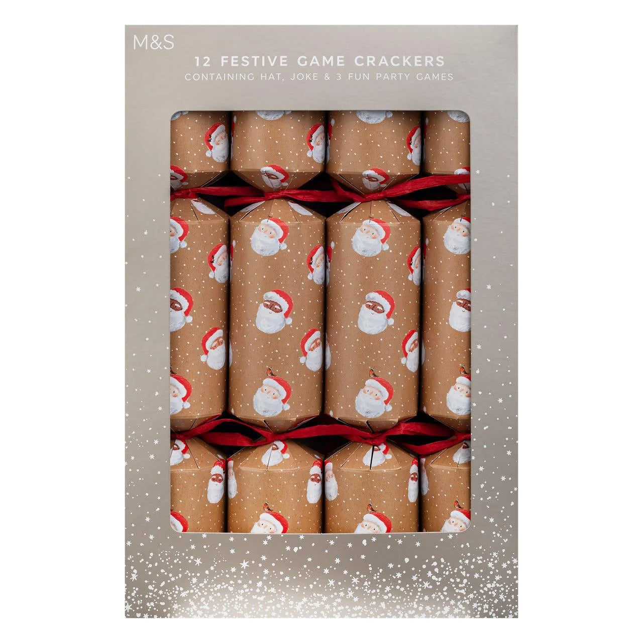M&S Santa Value Christmas Crackers 12pk