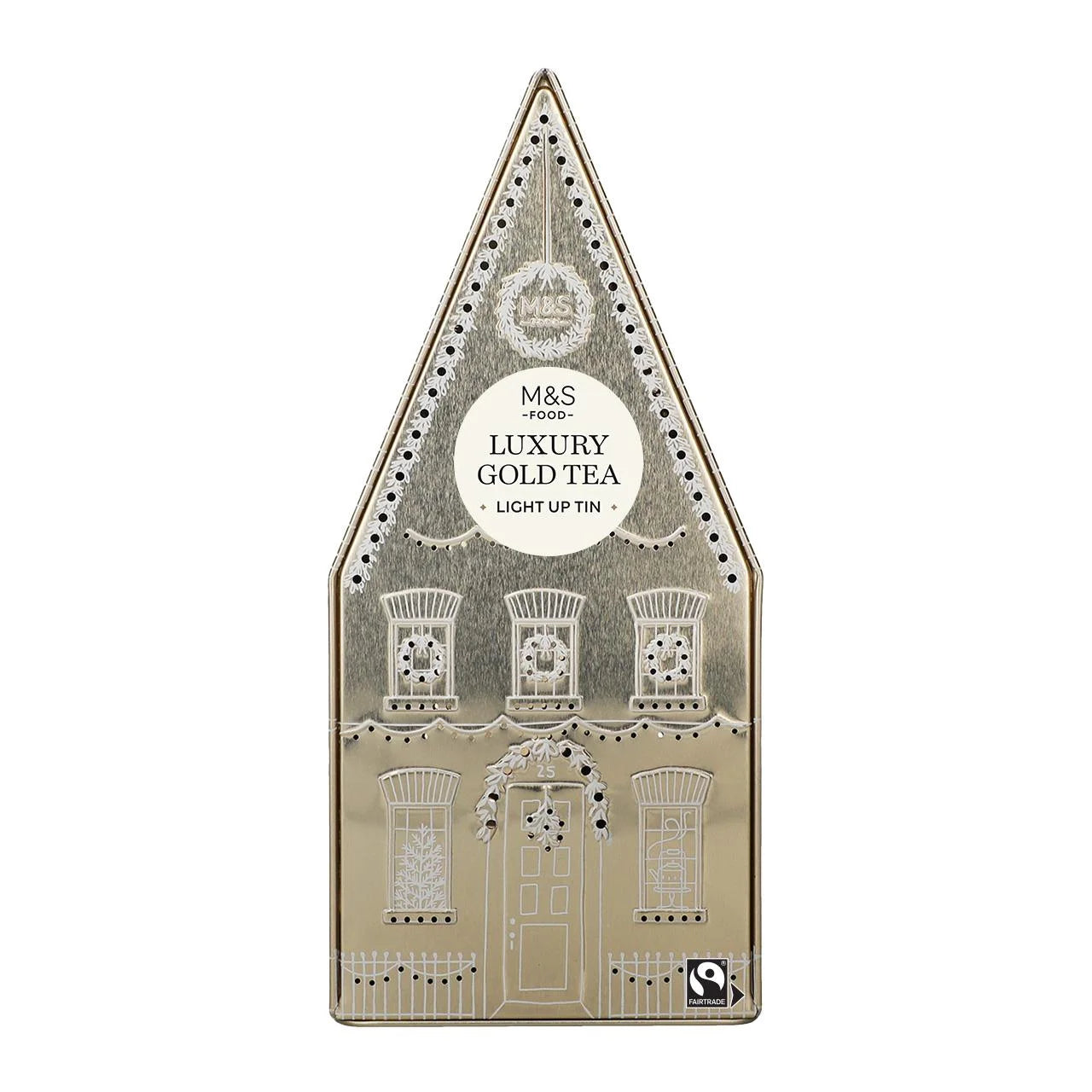 M&S Luxury Gold Tea Light Up Tin 125g