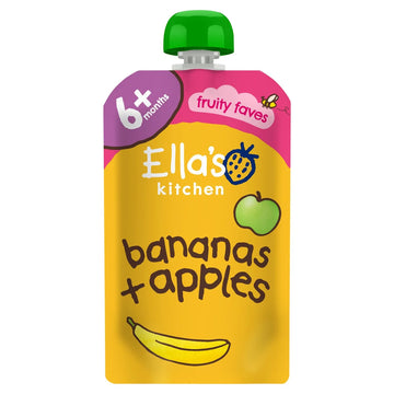 Ella's Kitchen Bananas & Apples Baby Food Pouch 6+ Months 120g