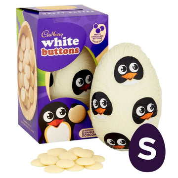 Cadbury White Chocolate and White Buttons Easter Egg 91g