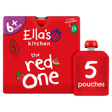 Ella's Kitchen The Red One Smoothie Pouch Multipack 6+ Months 5pk