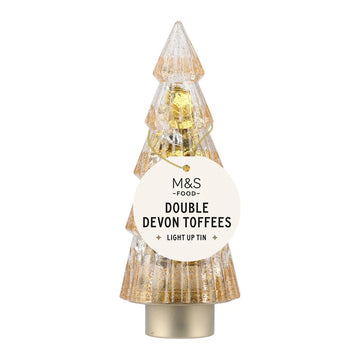 M&S Double Devon Butter Toffees Tree Tin 100g