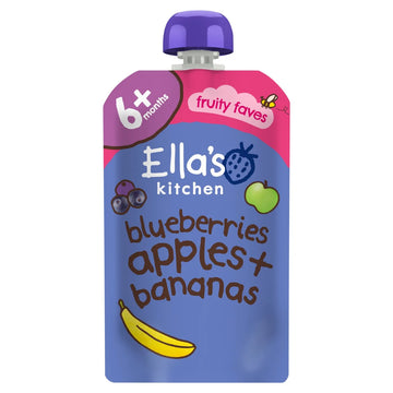 Ella's Kitchen Blueberries, Apples & Bananas Baby Food Pouch 6+ Months 120g