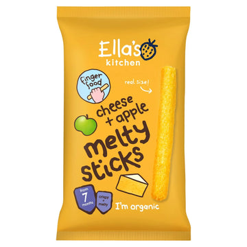 Ella's Kitchen Cheese & Apple Organic Melty Sticks Baby Snack 7+ Months 16g