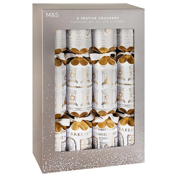 M&S Gold Luxury Christmas Crackers 8pk