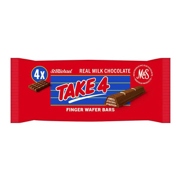 M&S Take 4 Finger Wafer Bars 4pk