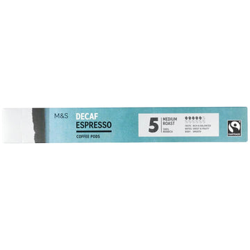 M&S Fairtrade Decaf Coffee Pods - 10 Count Pack