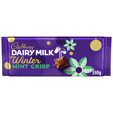 Cadbury Dairy Milk Winter Mint Crisp Chocolate Bar 350g