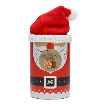 M&S Salted Caramel & Chocolate Chunk Cookies Tin 195g