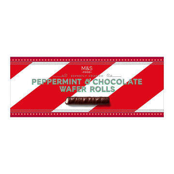 M&S Peppermint & Chocolate Wafer Rolls 100g