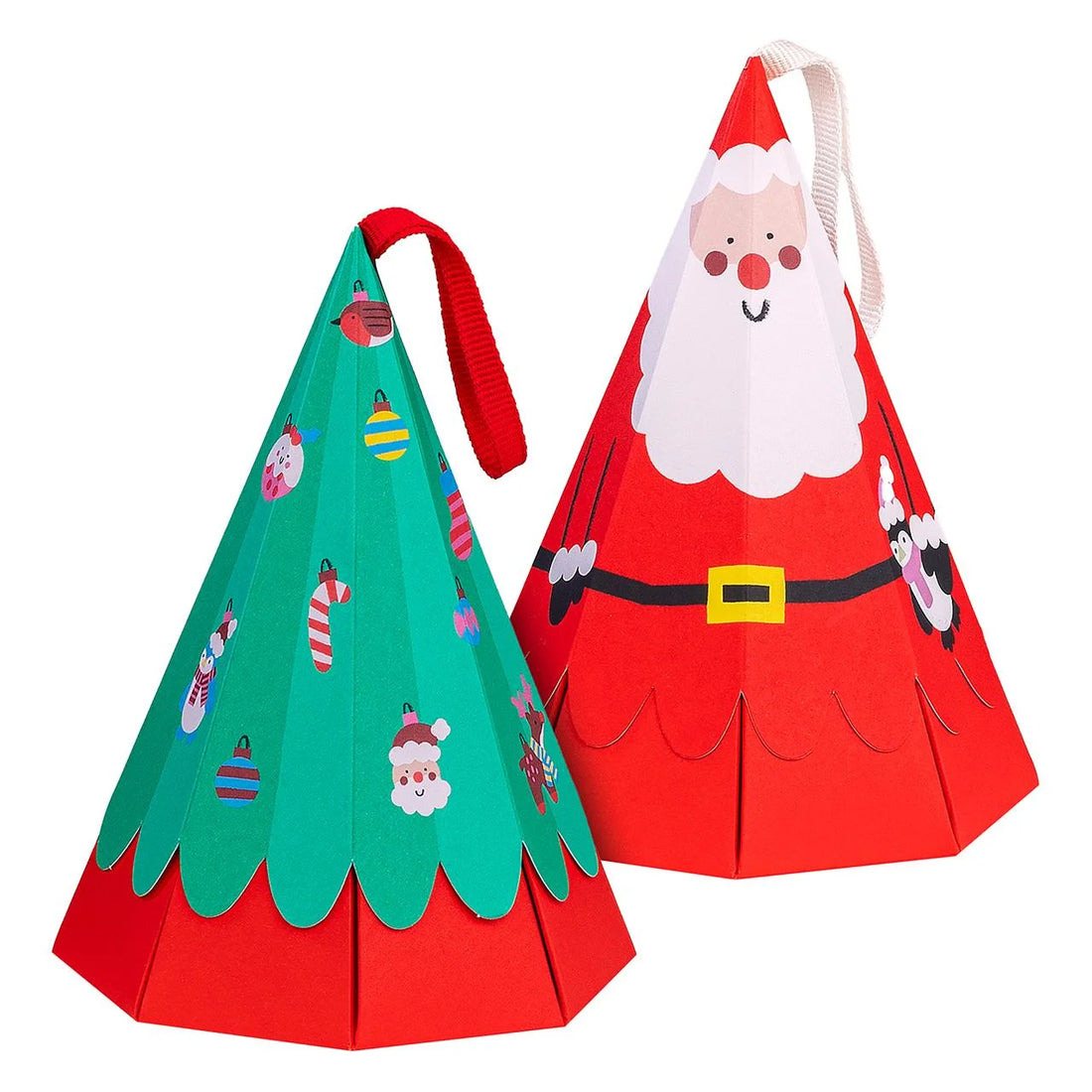 M&S Fun-Shaped Tree & Santa Christmas Crackers 6pk