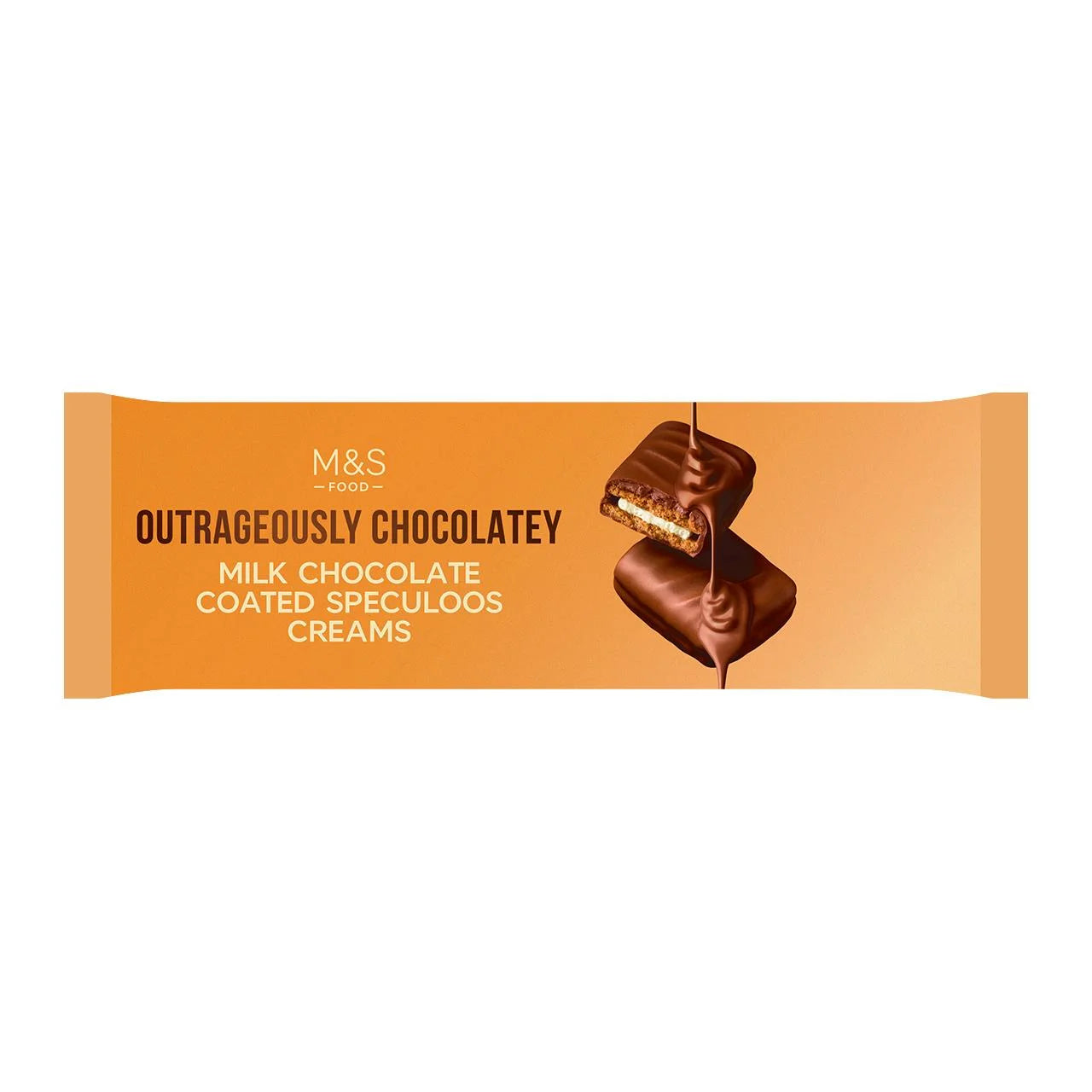 M&S Outrageously Chocolatey Milk Chocolate Coated Speculoos Creams 191g