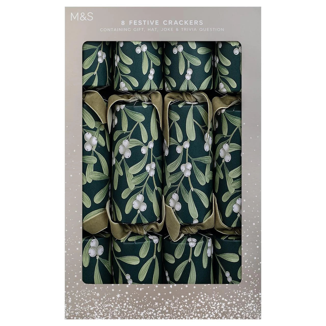 M&S Enchanted Mistletoe Christmas Crackers 8pk