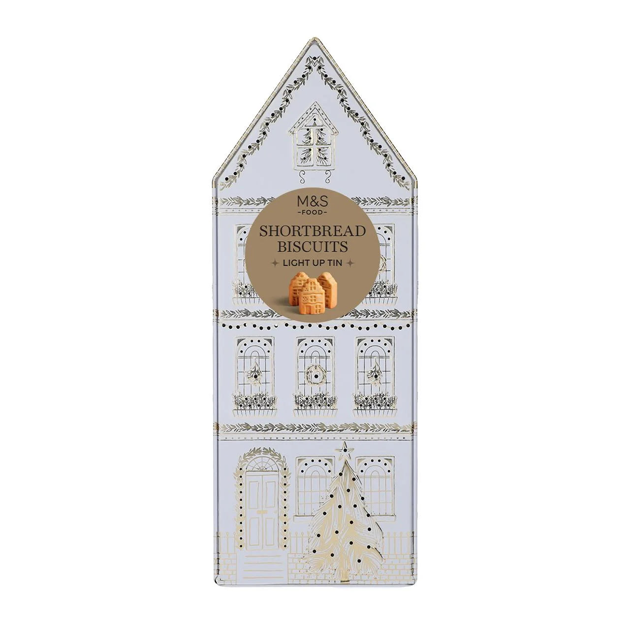 M&S Shortbread Light Up House Tin 230g
