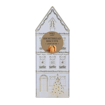 M&S Shortbread Light Up House Tin 230g