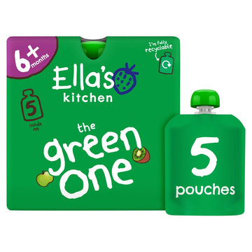 Ella's Kitchen The Green One Smoothie Pouch Multipack 6+ Months 5pk