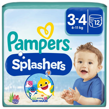 Pampers Splashers Swim Nappies, Size 3-4 (6-11kg) 12pk